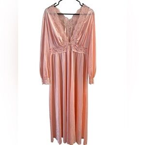 Olga vintage pink lace night gown